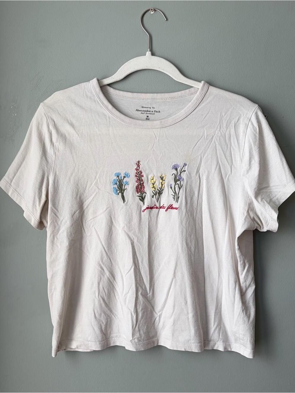 Floral Embroidered Abercrombie Skimming Tee